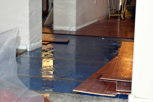 Professional Emergency Water Damage Restoration technician working in Gnadenhutten, OH